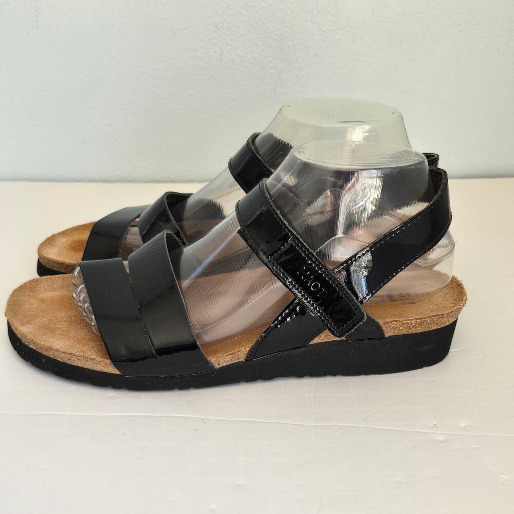 Naot Kayla Black Patent Leather Sandal Women's 10 Comfort Classic Summer Party - Picture 4 of 8